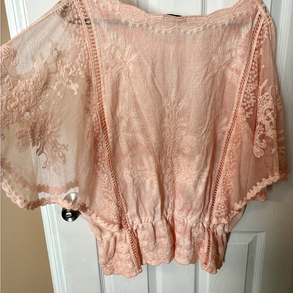 Romantic Flowy Embroidered Top XL - Picture 3 of 7